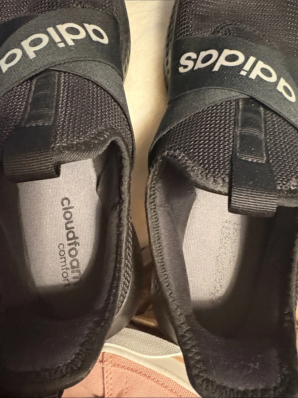 adidas Black Slip-On Crossband Trainers - Picture 3 of 6
